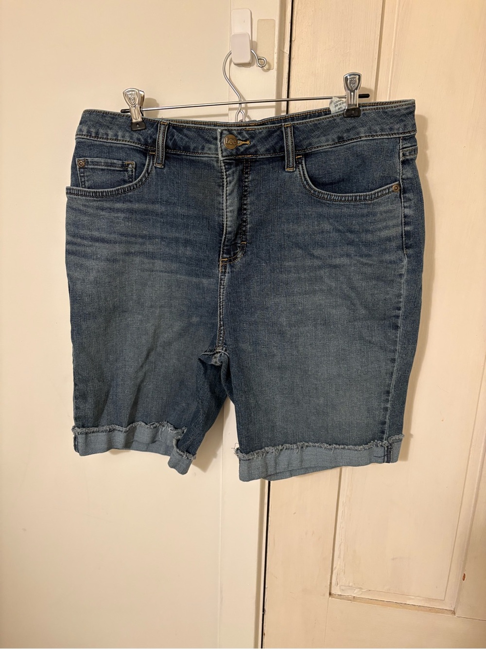 Lee Women's Dark Blue Denim Bermuda Shorts